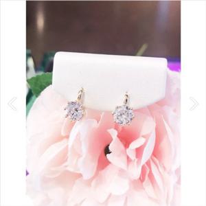 미니골드 14K 포인트 큐 원터치 귀걸이 EJIM4007