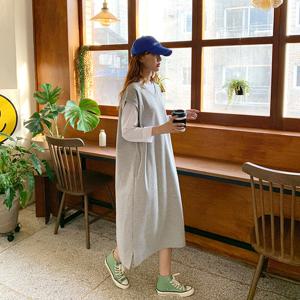 [하늘바라기]브이 레이어드 롱 원피스