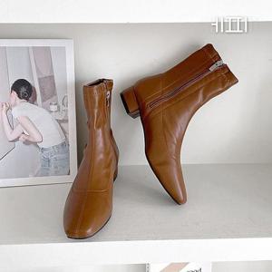 [에피소드블랑] 여성 옆지퍼 가을 데일리숏부츠 3.5cm