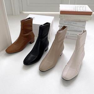 [에피소드블랑] 여자 직장인 옆지퍼 앵클부츠 3.5cm