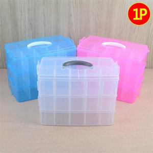 투명 파티션 칸막이 3단 멀티박스 대형 1p 수납정리함