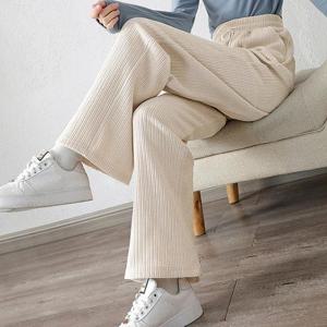 [잇백잇슈] 캐주얼골덴기모바지 겨울밴딩와이드팬츠