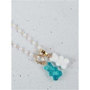 하리보 진주목걸이(화이트민트)큐빅목걸이/여성목걸이