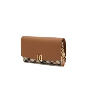 [백화점][닥스핸드백] 브라운체크배색 중지갑 DCWA2F423