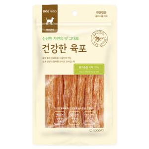 건강한육포 닭가슴살 스틱 100g 강아지간식