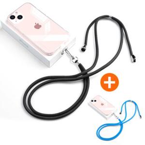 2개세트 휴대폰 목걸이줄 스트랩 길이조절 분실방지 크로스 숄더