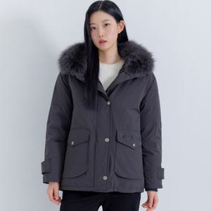 [지센] (2컬러) 폭스카라 스판 야상 덕다운 패딩 LCDWPA29