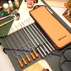 BUCK703 캠핑 바비큐 스텐꼬치 1열 5P+2열 5P 10P 세트