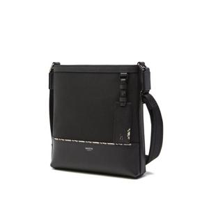 [헤지스ACC]HJBA2F061_블랙 나일론 혼방 체크라인 크로스백