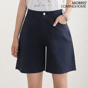 [한정/특가][모리스커밍홈][55~77]기본 와이드 린넨 반바지_M2207PT116B