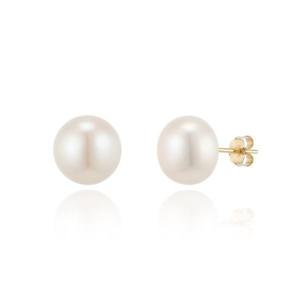 [GB] 버튼 담수진주 9mm 14K GOLD 귀걸이 LPFL4E09G