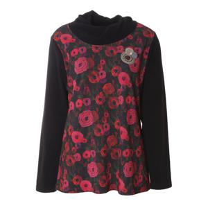 [몬테밀라노]나염 배색 터틀넥티셔츠 XM312T2632