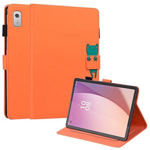 레노버 탭 M9 2023년 심플캐릭터 스탠드 펜홀더 가죽 플립케이스