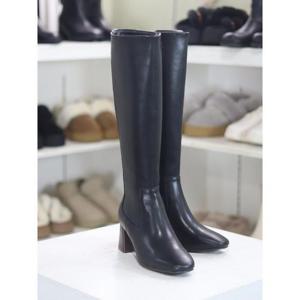 바이로쏘 세이브존03 소가죽 스퀘어 토 6.5cm 베이직 롱부츠 BY(BY)23W11212DB2W