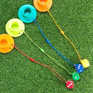 턴트 알록달록 주사위 파크골프티 4개세트 티걸이포함 실리콘티