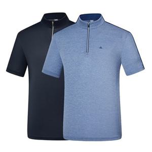 [콜핑]LD08 남자 여름 냉감 멜란지 반팔집업 등산티 KTT4857M