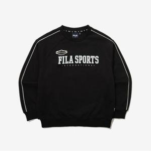 [휠라키즈] 그래픽 면혼방 맨투맨 (FK2POG1202M_BLK)