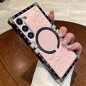 갤럭시노트10플러스 스퀘어 범퍼 맥세이프 럭셔리 가죽 케이스