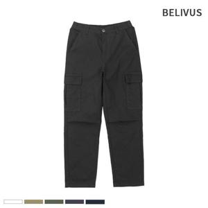 빌리버스 남성 카고팬츠 밴딩 와이드바지 일자 면바지 BBJ103