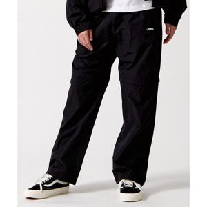 [지프] 와이드 탈부착 블랙 바지 팬츠 JP2PTU521