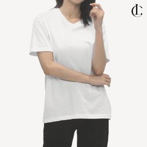 엘케이트 여자 반팔티 브이넥 30수 코튼 면 티셔츠 LHZ008