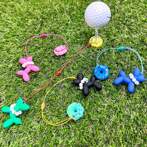 통통풍선강아지 골프티걸이+티높이조절도넛링 4개