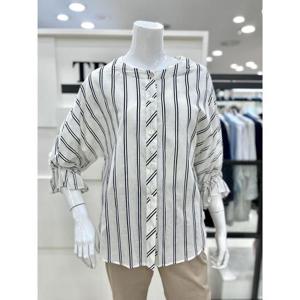 소고 세이브존01 퍼프 소매 스트라이프 블라우스 TF2BA01