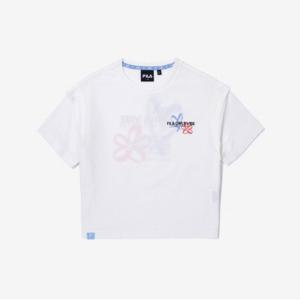 [휠라키즈] Girls 그래픽 티셔츠 (FK2RSG2304F_OWH)