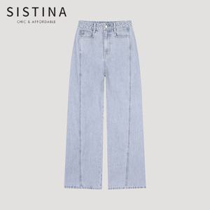 [SISTINA] 인기 절개 와이드 데님 팬츠_ASMSLO21030_LL