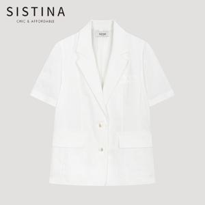 [SISTINA] 인기 코튼 백 슬릿 싱글 자켓_AWWJKO21770_OW