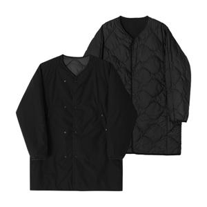 나나미카 코트 SUBF352E K 리버시블 퀼팅 다운 롱코트