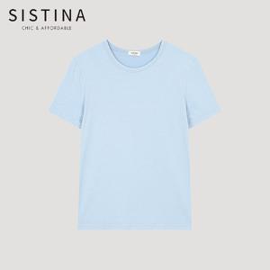 [SISTINA] 인기 모달 베이직 반팔 티셔츠_AAJTSO21060_BL