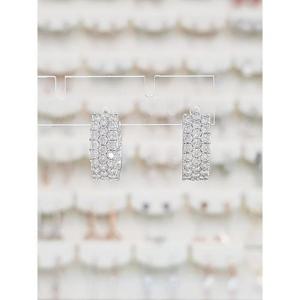 볼라레 세이브존03 볼라레 트리플큐빅 은침 원터치 귀걸이 SAV(VE810)