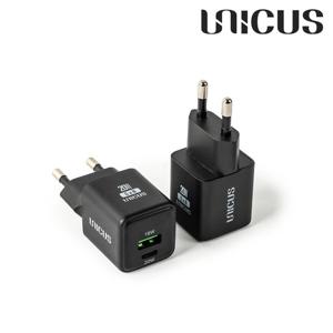 우니쿠스 GaN 20W USB PD 멀티 2포트 고속 충전기 UNPD20W