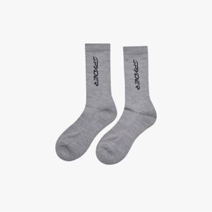 [스파이더] 남성 울 블렌딩 레터링 중목 양말 SPJFANSC301MGRY