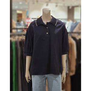 [트리아나] 주름카라넥 지지미반팔블라우스 AI2BA16