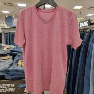 뱅뱅 HC21 공용 브이넥기본무지반팔티셔츠 NTY502