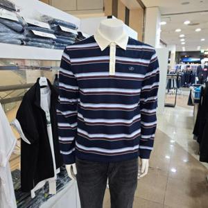 잠뱅이 동백01 유니 스트라이프 카라티셔츠 AO3WTS645