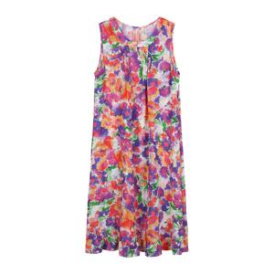 부들부들한 폴리 요루 수채화꽃나염 파자마 홈웨어 원피스 WPA7152W