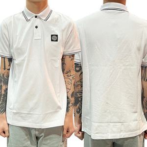 (명품) 스톤아일랜드 나침반 로고 스트레치 피케 폴로