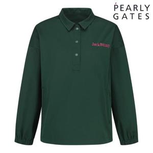 파리게이츠 (521D3JSJ31GN) 여성 잭바니 컬러 레터링 셔츠형 풀오버 바람막이