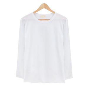 무지 화이트 면 라운드 티셔츠_MOD004_WHITE