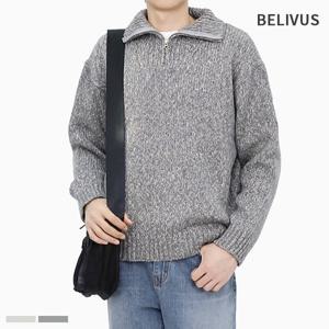 [빌리버스]빌리버스 남성 하프집업 니트 롱슬리브 BOP156