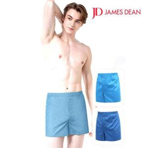 제임스딘 60수주자 나염 남성실켓사각 트렁크팬티3매