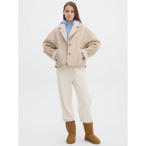 [올리브데올리브]테일러드 카라 자켓형 무스탕 점퍼(OM4WMA68)