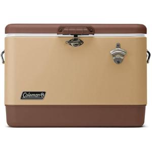 콜맨 54QT 스틸 벨트 쿨러 (버터넛) 2161177 [실외용 하드 쿨러 박스]