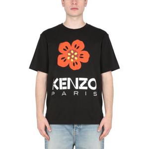 겐조 보케 플라워 숏 슬리브 티셔츠 FD55TS4454SO99J BLACK DOM