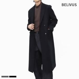 빌리버스 남성 더블코트 롱코트 울 혼방 오버 코트 BOID005