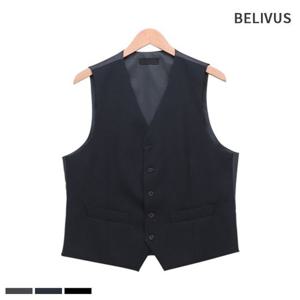 빌리버스 남자 정장 조끼 브이넥 울혼방 비죠 싱글 베스트 BAX170