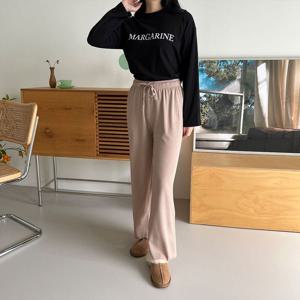 비네치 잔골지 주름 통바지 SD-221089